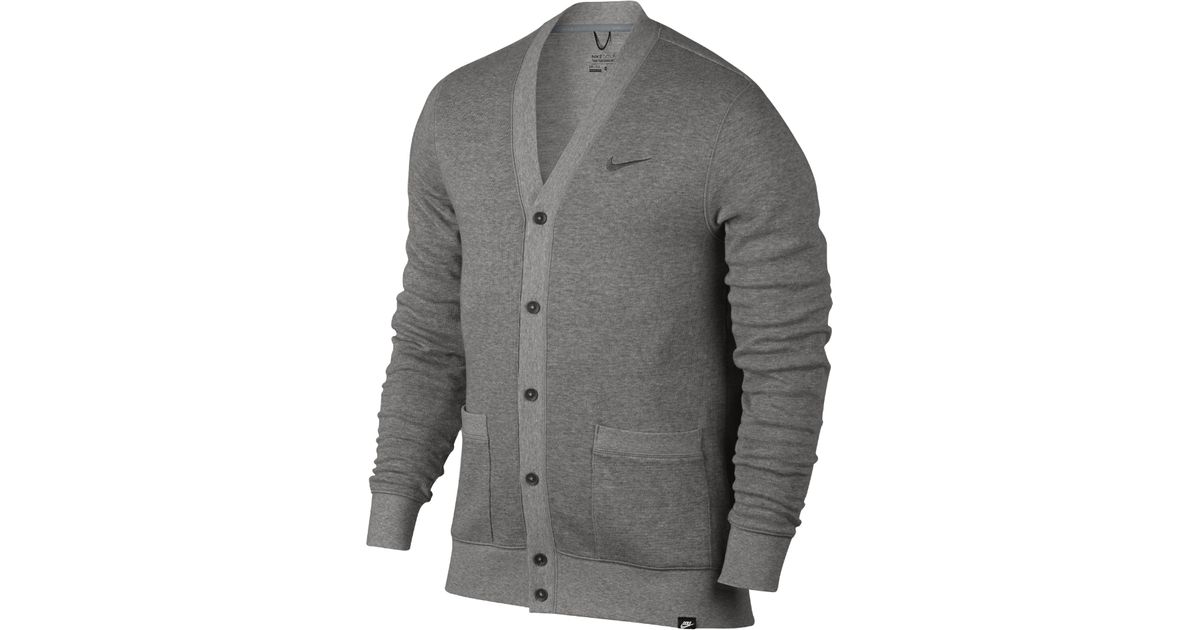 Nike Cotton Clash Cardigan Men's Golf Sweater in Dark Grey Heather/Dark  Grey (Gray) for Men | Lyst