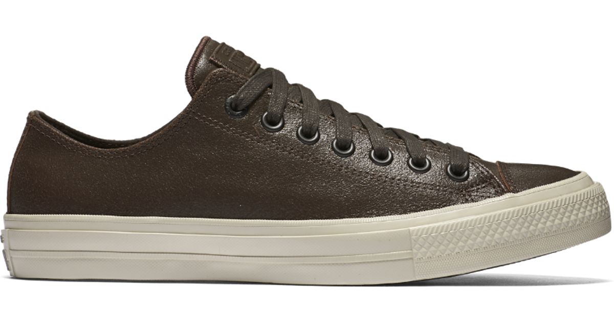 Converse X John Varvatos Chuck Ii Coated Leather Low Top Shoe in Dark  Chocolate (Brown) for Men | Lyst