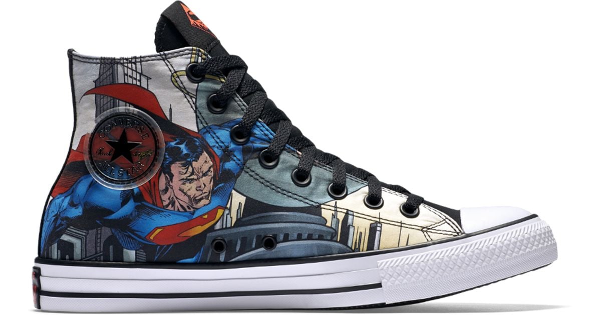 Converse Cotton Chuck Taylor All Star Dc Comics Superman High Top Shoe in  Black (Blue) for Men - Lyst