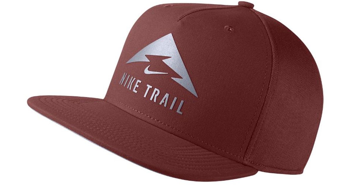Nike Synthetic Trail Aerobill Trucker Hat (red) for Men | Lyst