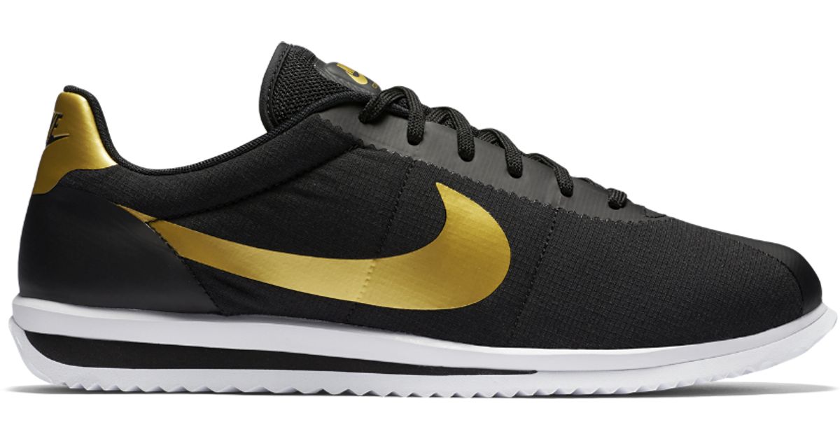 Nike Cortez Ultra Qs Men's Shoe in Black/Black/Metallic Gold (Black) for  Men | Lyst