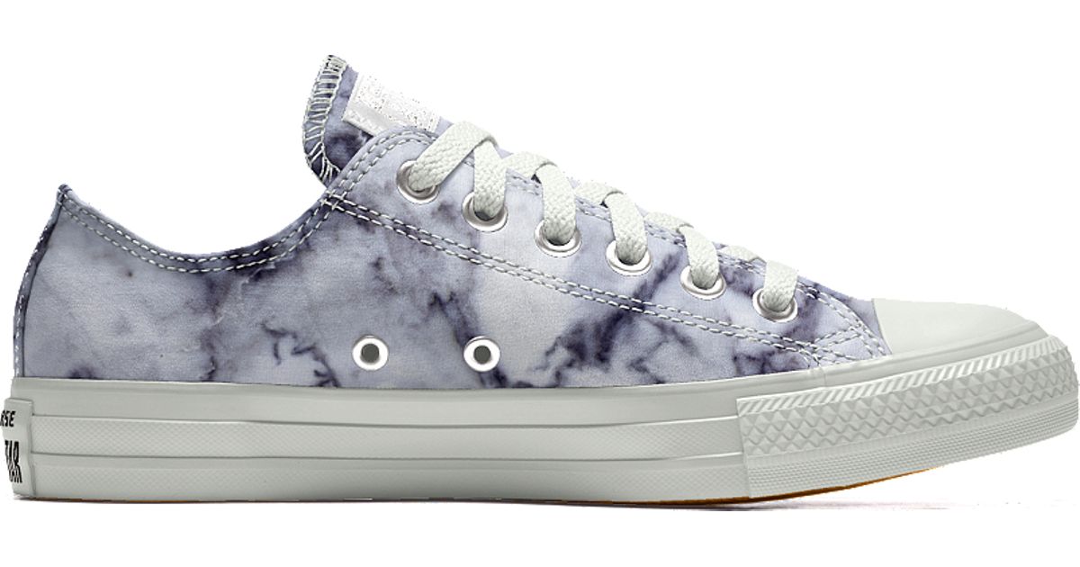 Converse Custom Chuck Taylor All Star Marble Low Top Shoe in Blue | Lyst