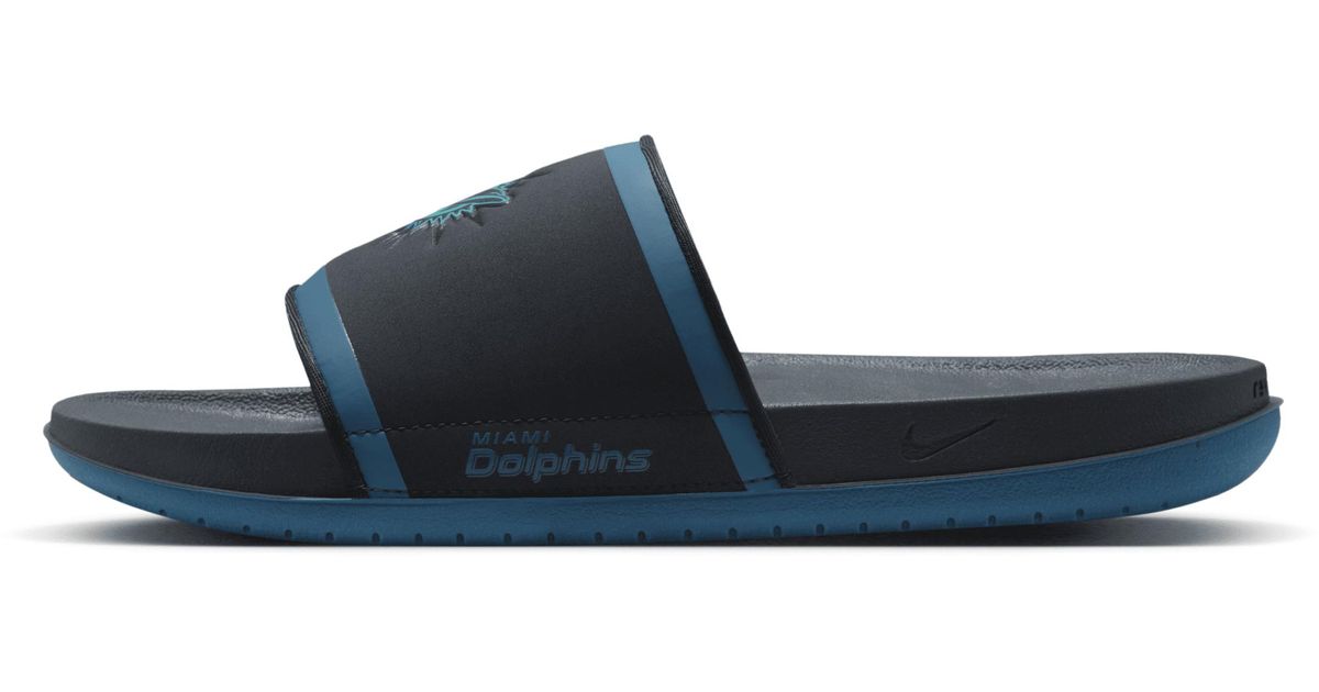 Nike Offcourt (nfl Miami Dolphins) Slides In Grey, in Blue for Men | Lyst