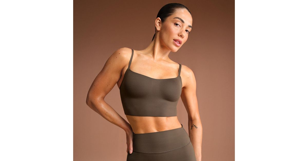 Nike x SKIMS Women's Matte Cami Bra Top Currant