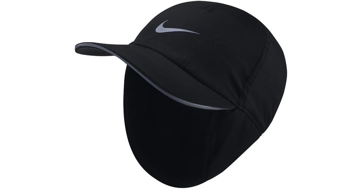 Nike Aerobill H86 Ear Flap Adjustable Running Hat (black) for Men | Lyst
