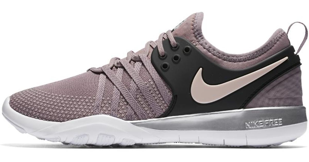 Nike Rubber Free Tr7 Chrome Blush Sneakers in Gray - Lyst