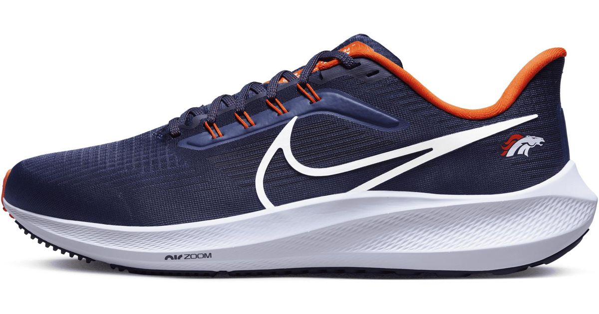 Nike Air Zoom Pegasus 39 (nfl Denver Broncos) Road Running Shoes In Blue, for Men | Lyst