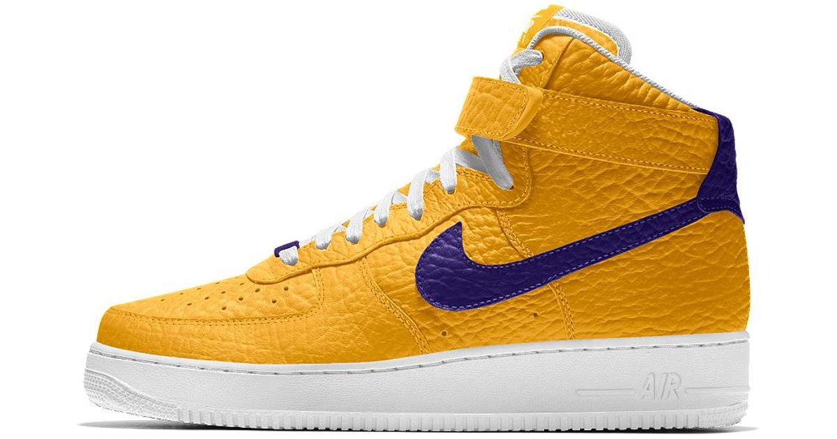 Nike Air Force 1 High Premium Id (los Angeles Lakers) Men's Shoe ...