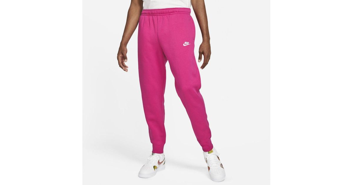 Nike Sportswear Club Fleece Joggers in Pink for Men - Lyst