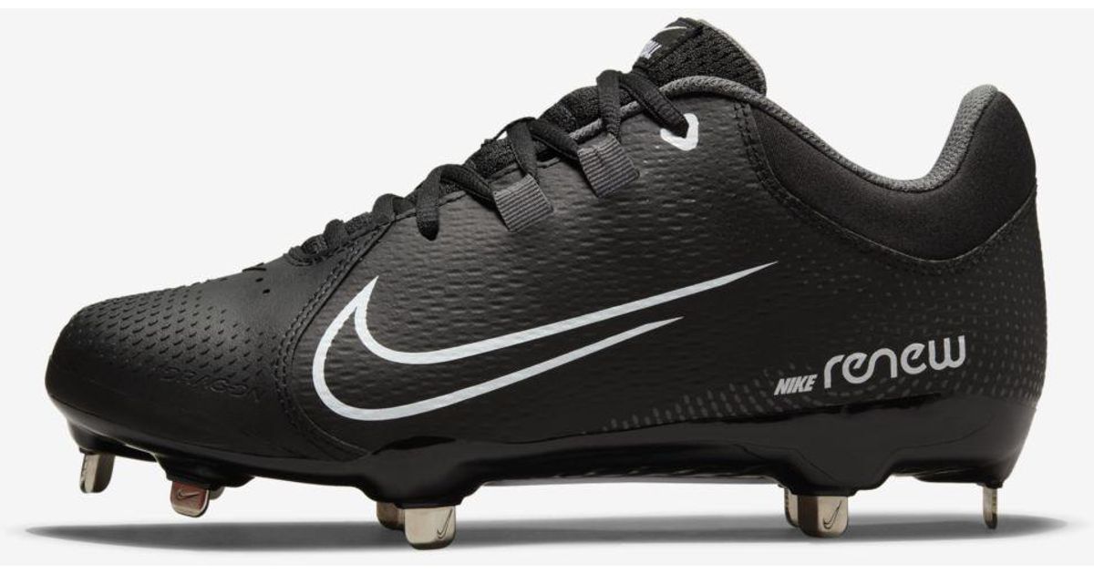 Nike Hyperdiamond 4 Pro Softball Cleats in Black,Dark Grey,White (Black