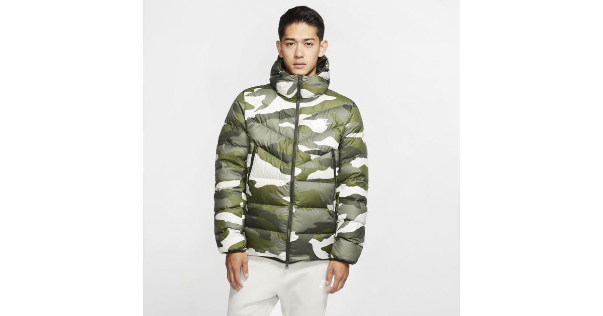nike sportswear down fill windrunner camo