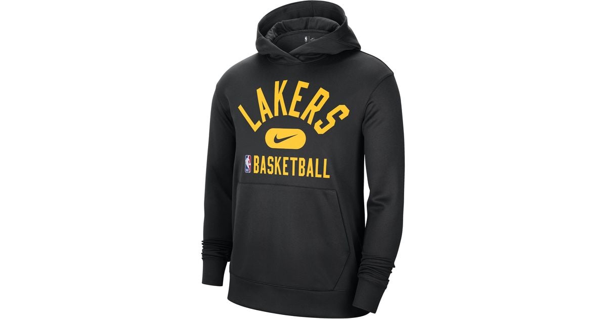 lakers hoodie nike black