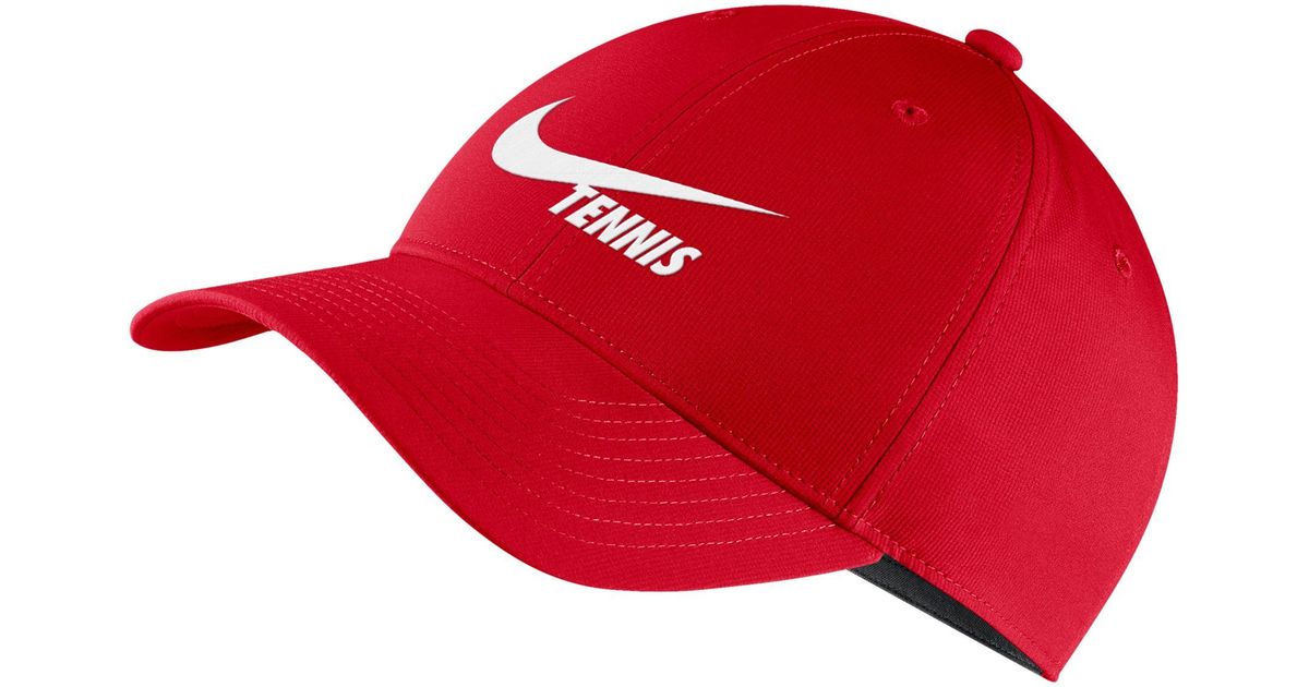 Nike Swoosh Adjustable Hat in Red for Men | Lyst