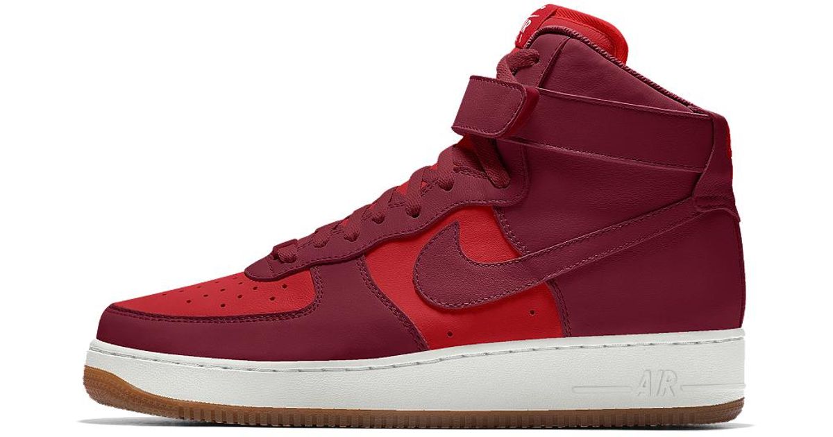 Nike Air Force 1 High Id Men's Shoe in Red for Men | Lyst