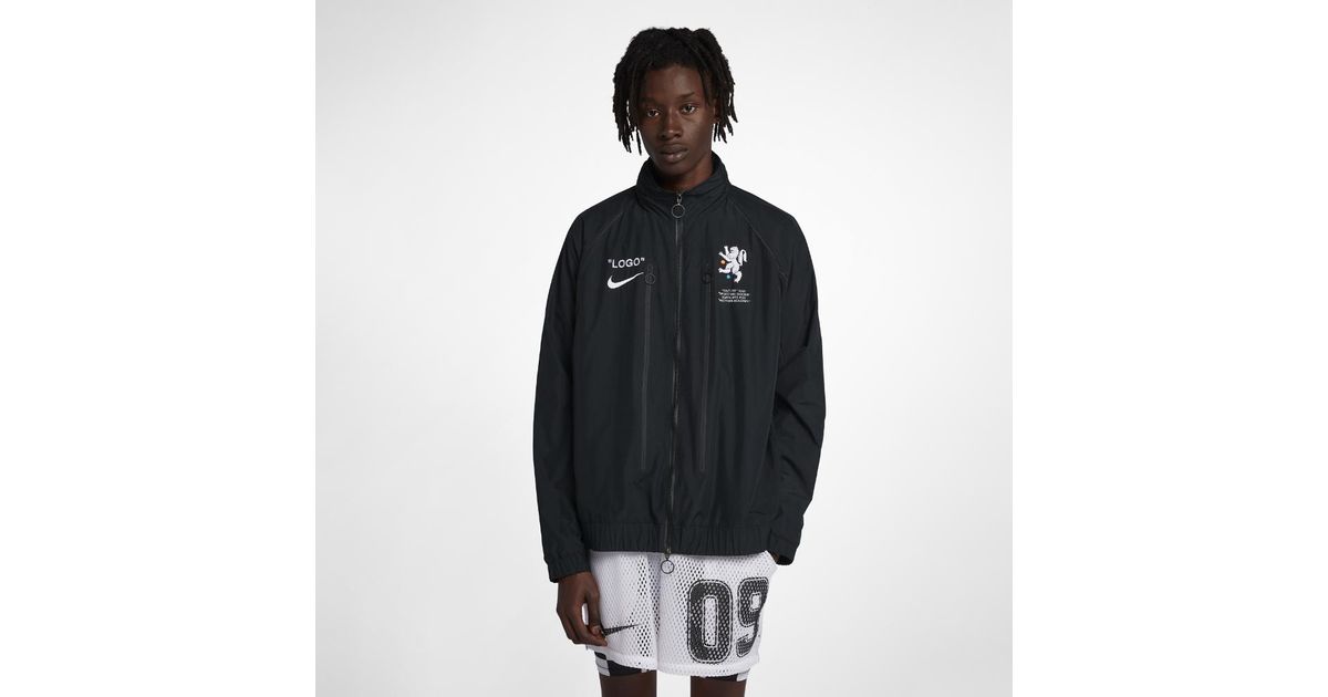 Nike Synthetic X Off-white Men's Track Jacket in Black for Men | Lyst