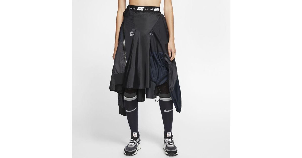 Nike X Sacai Womens Skirt in Black | Lyst