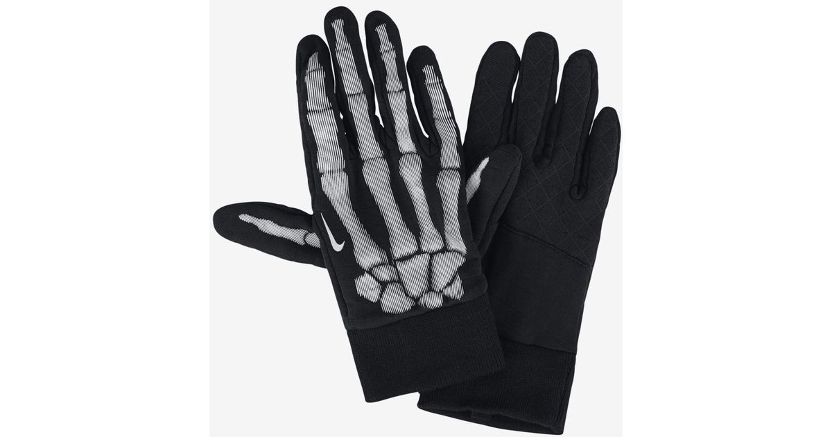 nike skeleton sphere running gloves black