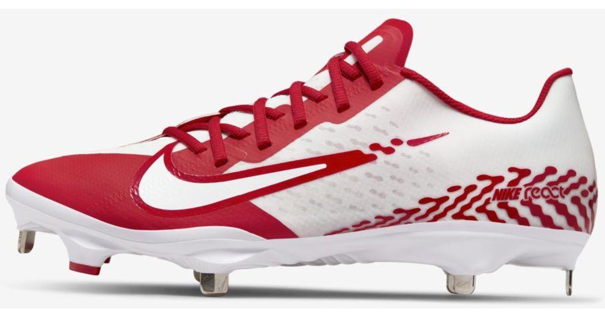 Nike React Vapor Ultrafly Elite 4 Baseball Cleat in University Red