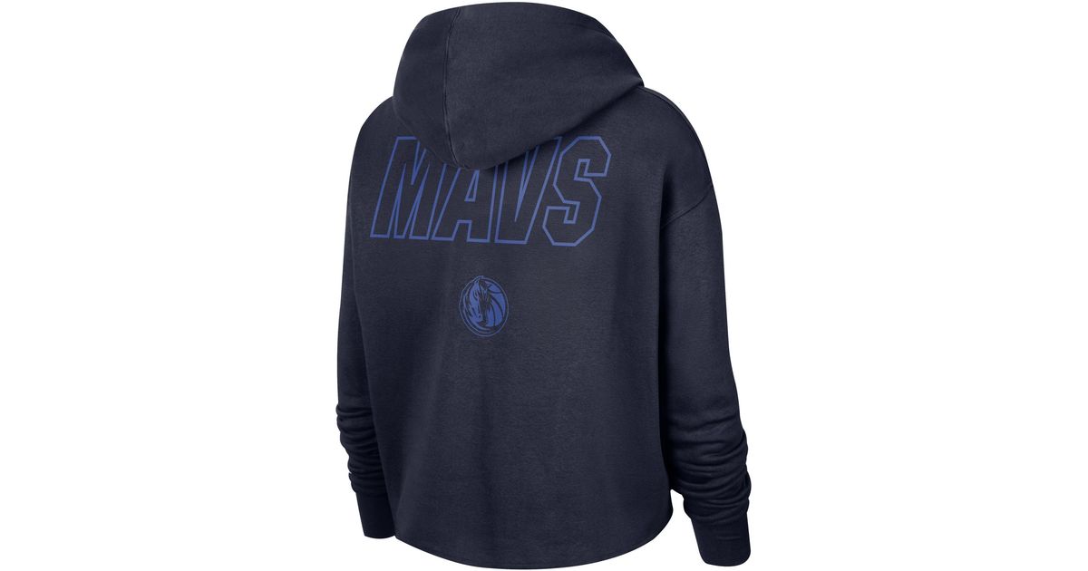 Nike Dallas Mavericks Courtside Nba Fleece Pullover Hoodie in Blue | Lyst