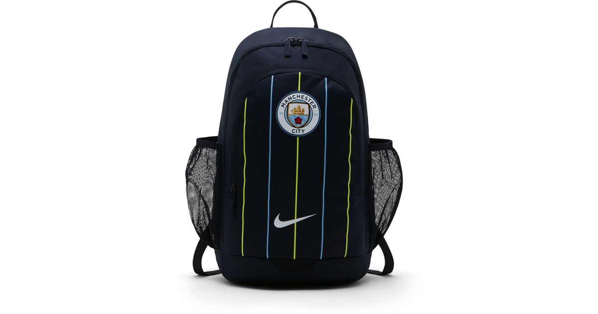 Nike Manchester City Fc Stadium Football Backpack in Blue for Men | Lyst UK