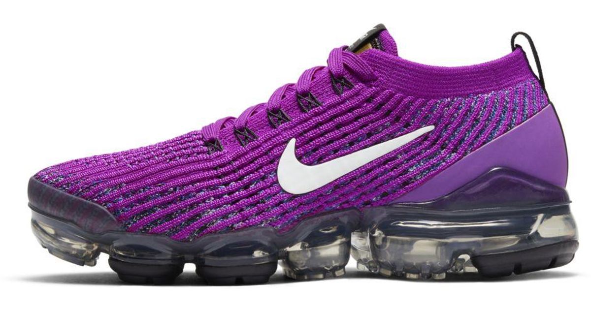 Nike Rubber Air Vapormax Flyknit 3 Shoe in Vivid Purple (Purple) - Save ...