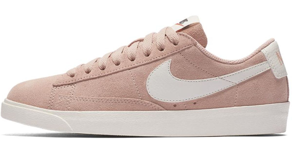 Nike Blazer Low Suede Shoe in Pink | Lyst