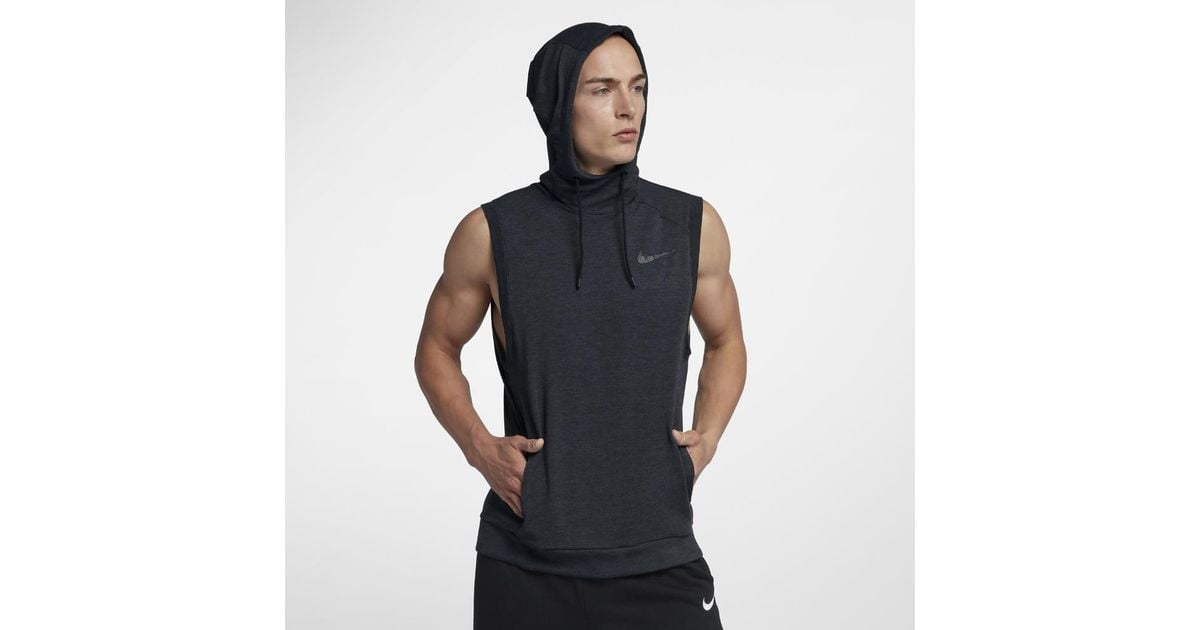 Nike Dri-fit Hooded Men's Sleeveless Training Top in Black/Black/White  (Black) for Men - Lyst