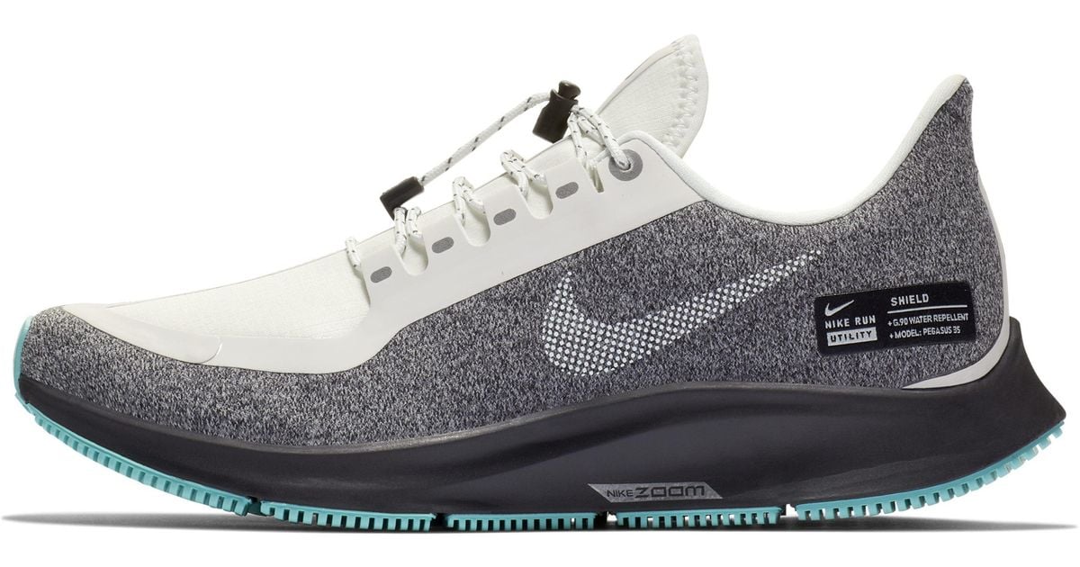 Nike Air Zoom Pegasus 35 Shield Gs Water Repellent Running Shoe in White |  Lyst UK