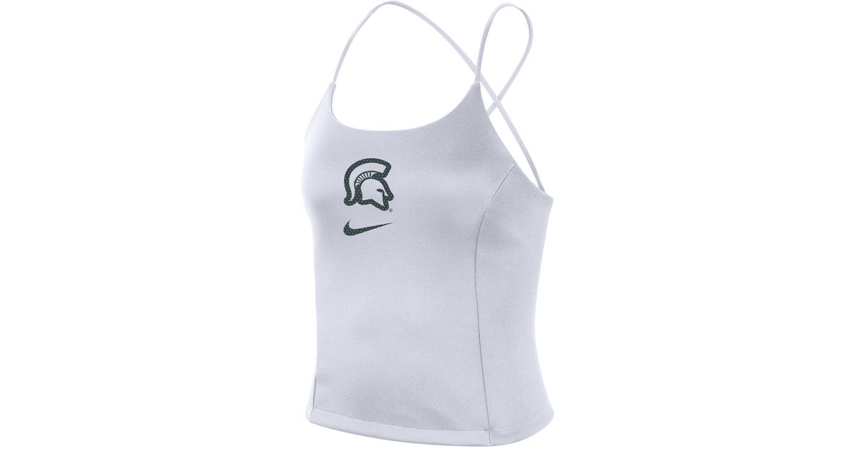Nike Michigan State Icon Clash College Tank Top In White, in Blue | Lyst