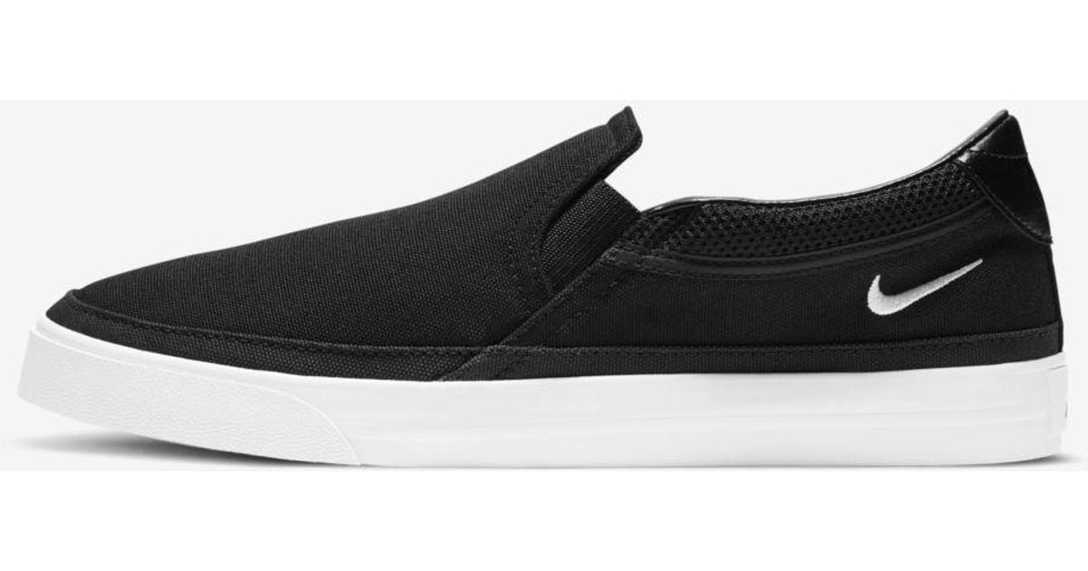 Nike Canvas Court Legacy Slip-on in Black - Lyst