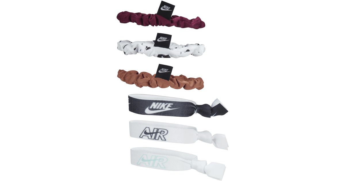 Nike Nsw Velvet And Elastic Hairbands (6-pack) 1 in White | Lyst UK