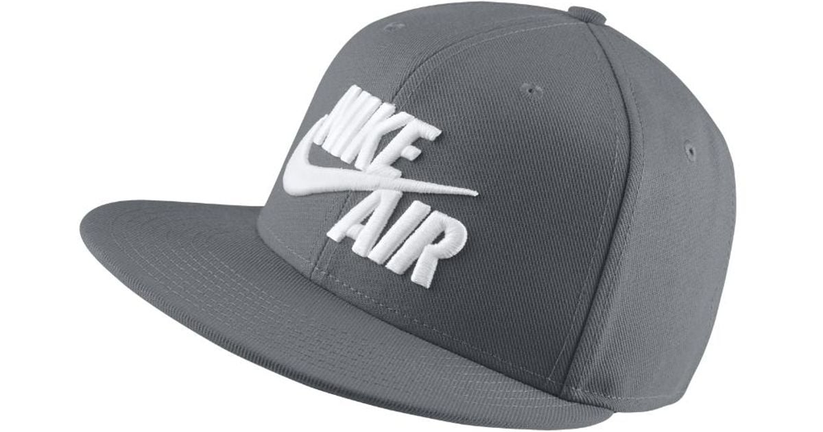 Nike Synthetic Sportswear Air True Snapback Hat (grey) - Clearance Sale in  Cool Grey/Cool Grey/White (Gray) for Men | Lyst