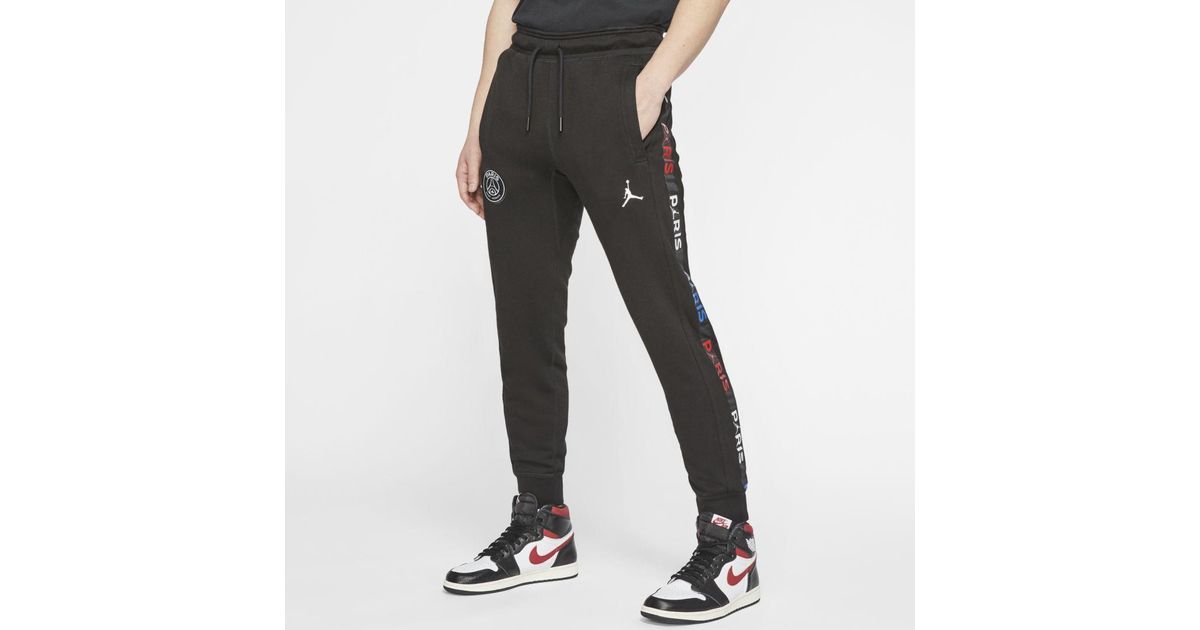 Nike Jordan Paris Saint-germain Fleece Pants in Black for Men | Lyst