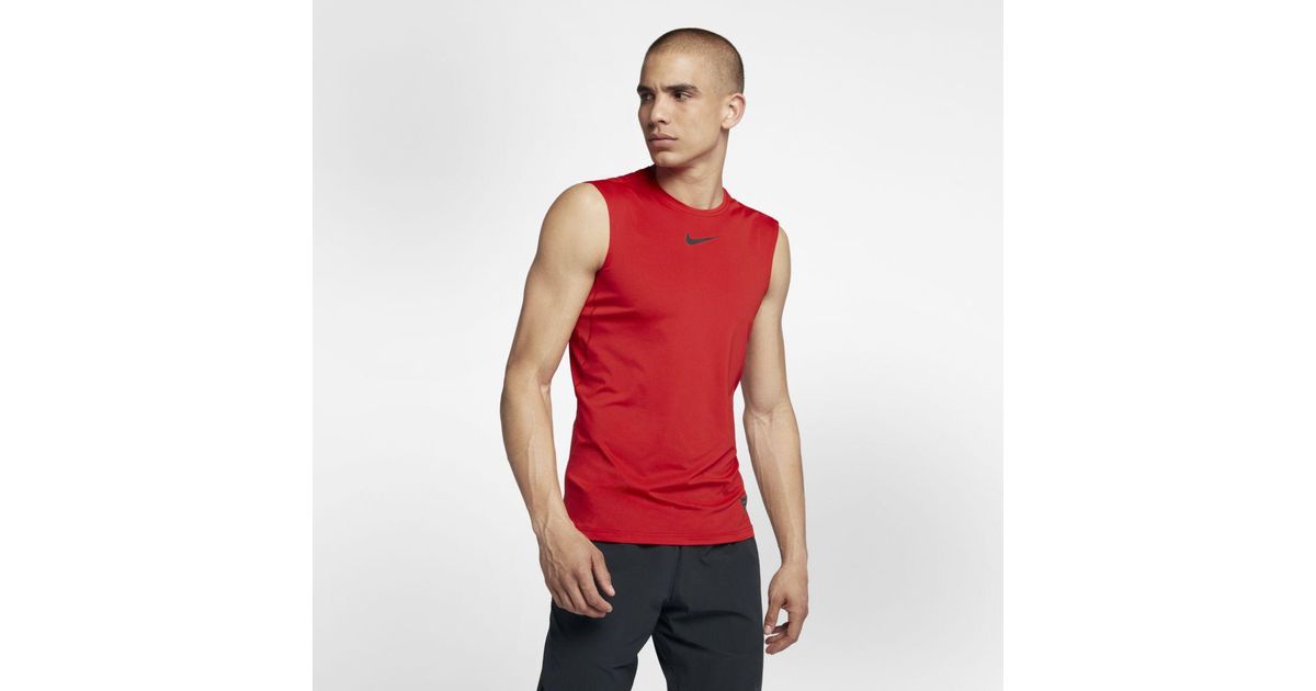 nike men's pro sleeveless fitted top