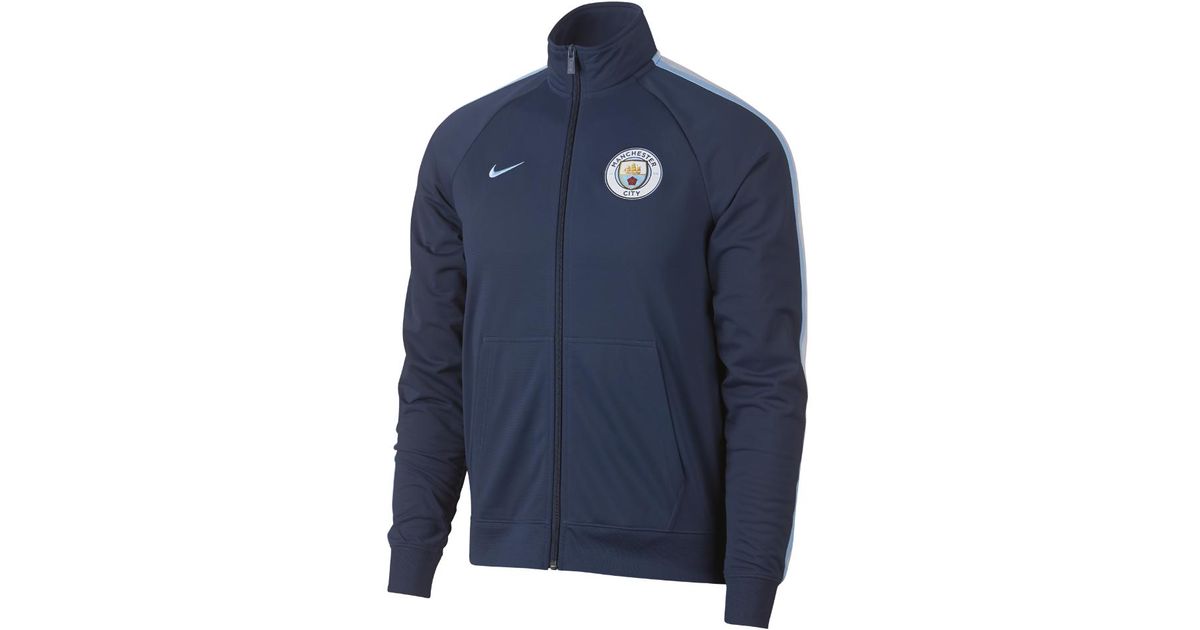Nike Manchester City Fc Men's Jacket in Blue for Men - Lyst