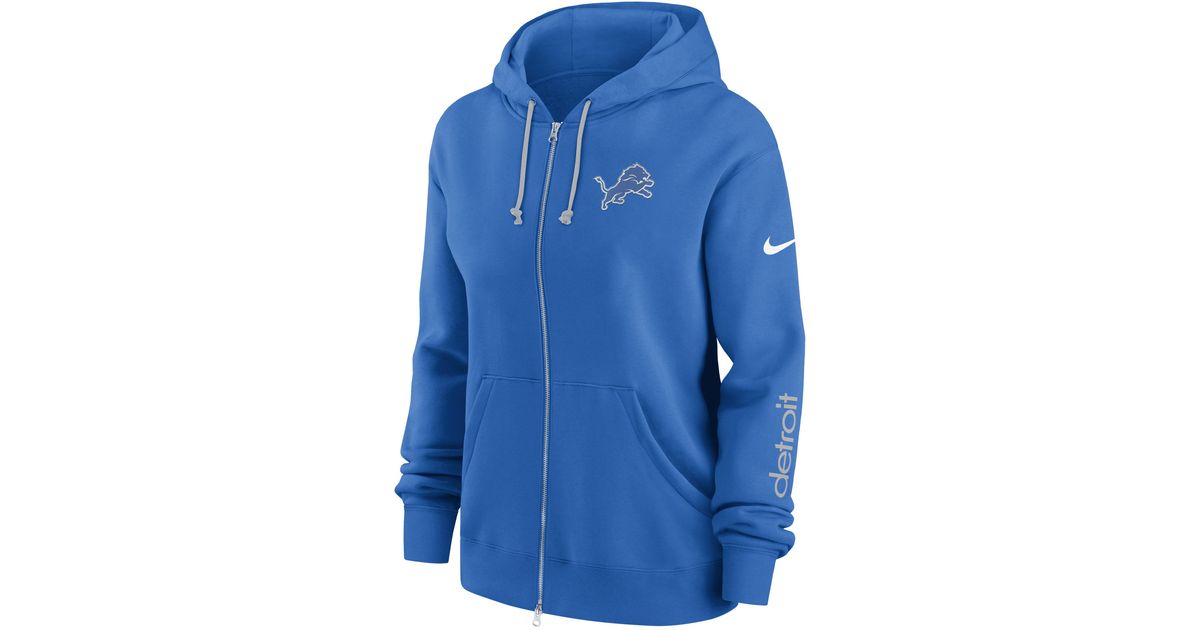 Nike Detroit Lions Phoenix Nfl Full-Zip Hoodie in Blue | Lyst