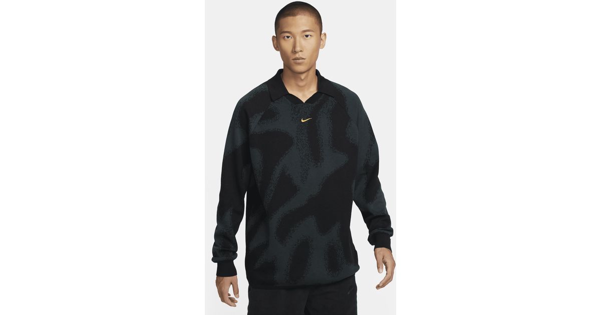 Nike Culture Of Football Knit Longsleeve Soccer Sweater in Black for Men Lyst