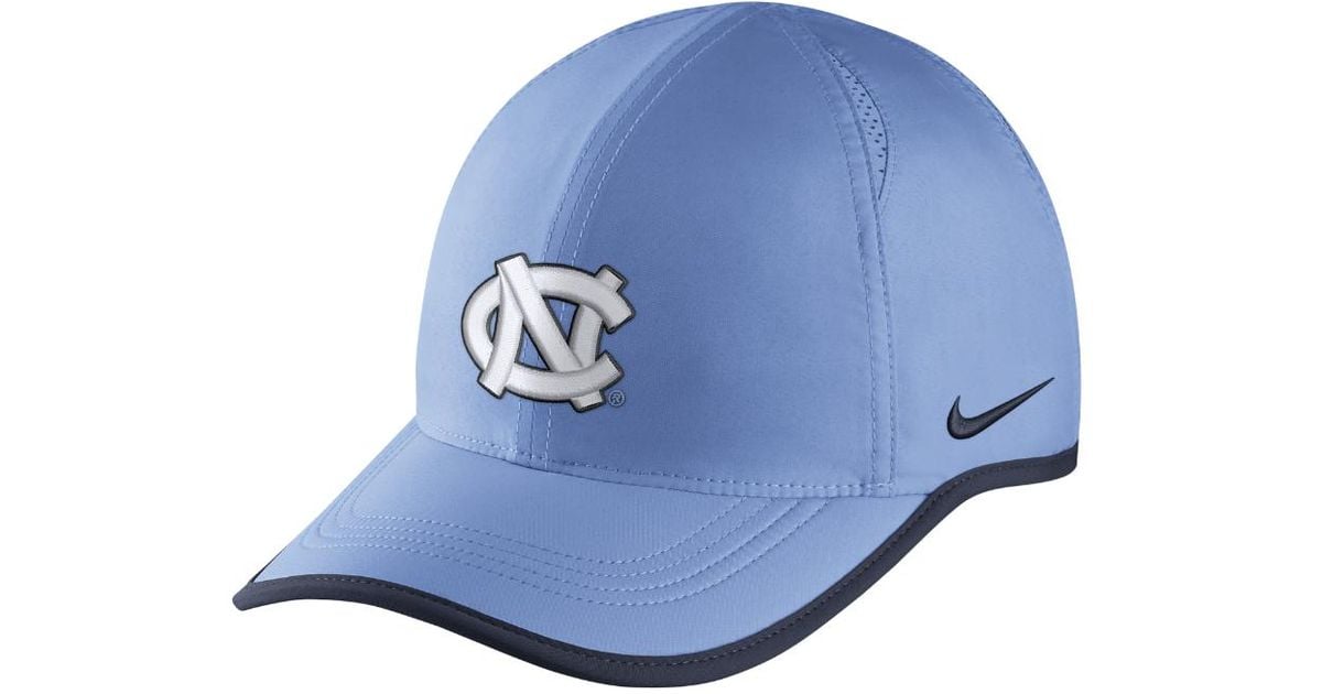 Nike College Aerobill Featherlight (unc) Adjustable Hat (blue