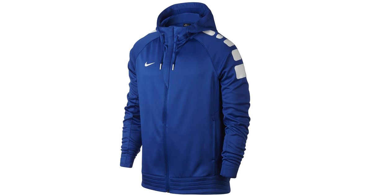 nike therma hoodie blue