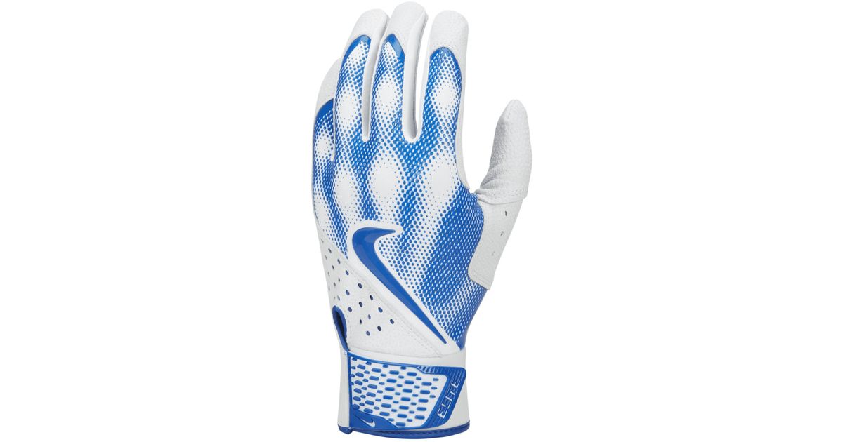 Nike Alpha Elite Baseball Batting Gloves In White, in Gray Lyst