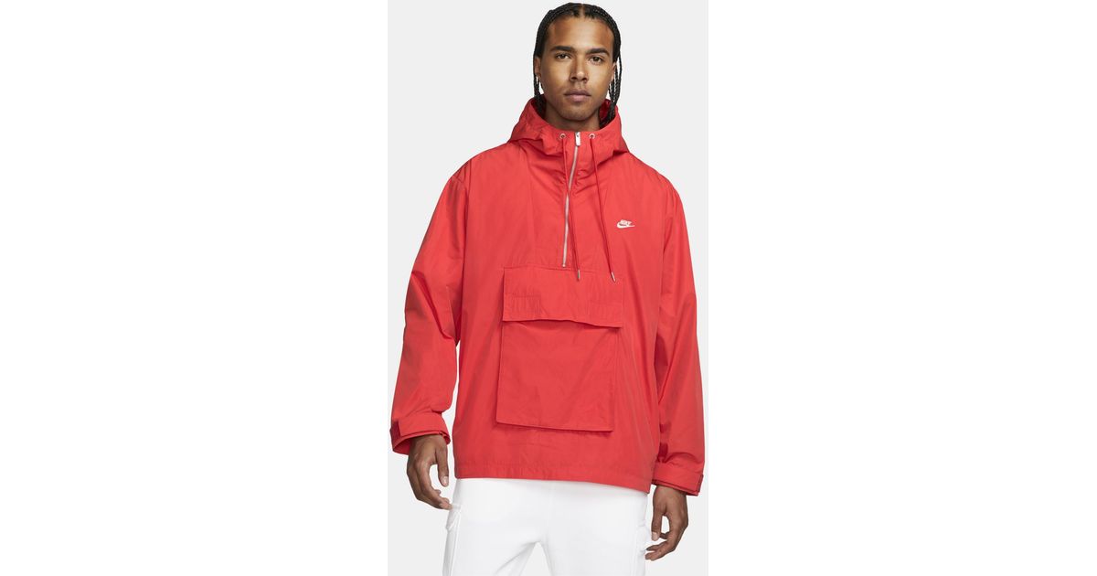 Nike Sportswear Circa Lined Anorak in Red for Men Lyst UK