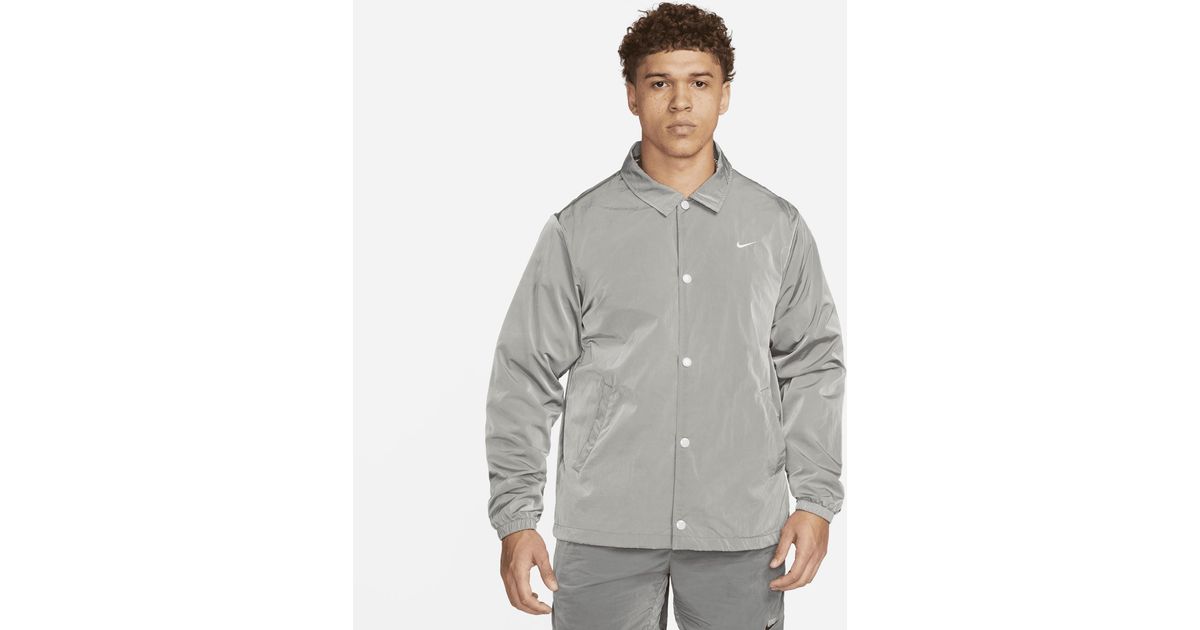 Nike Sportswear Authentics Coaches Jacket In Grey, in Gray for Men | Lyst