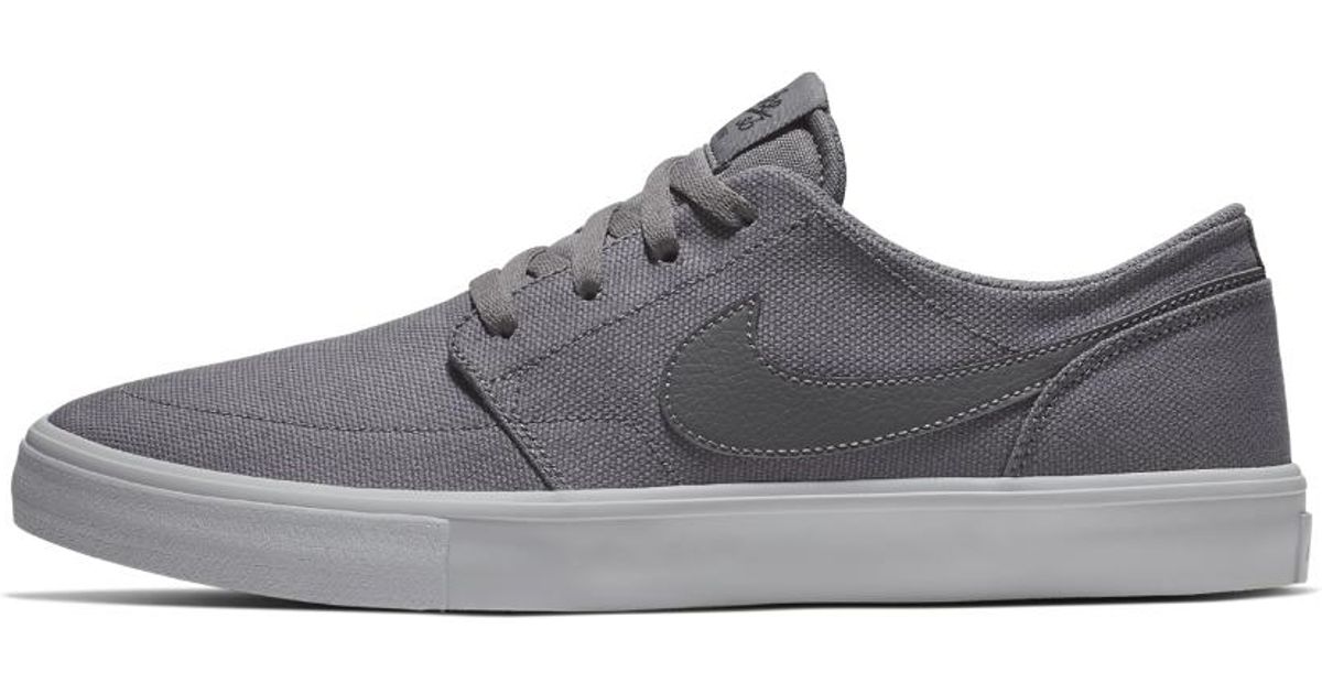 nike sb solarsoft portmore ii canvas men's skateboarding shoe