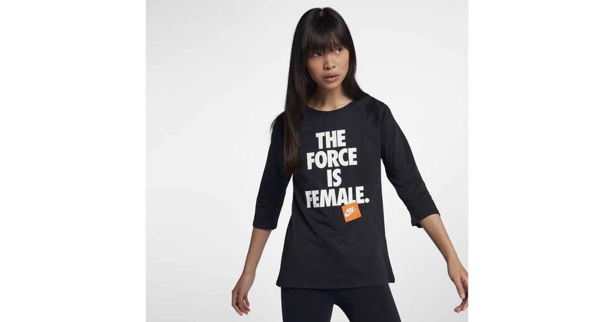 the force is female nike t shirt