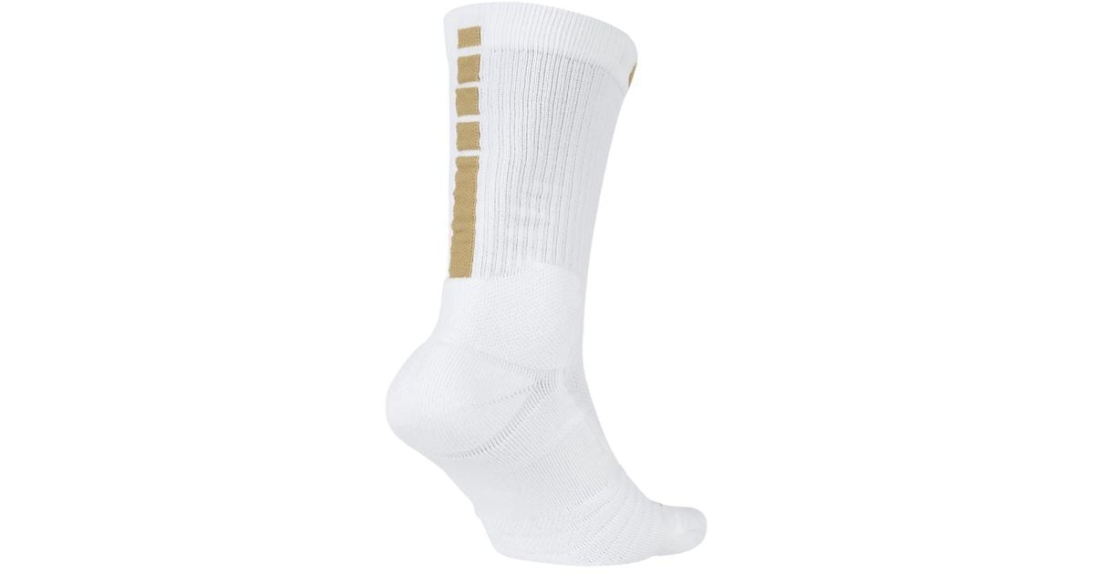 gold nike elite socks