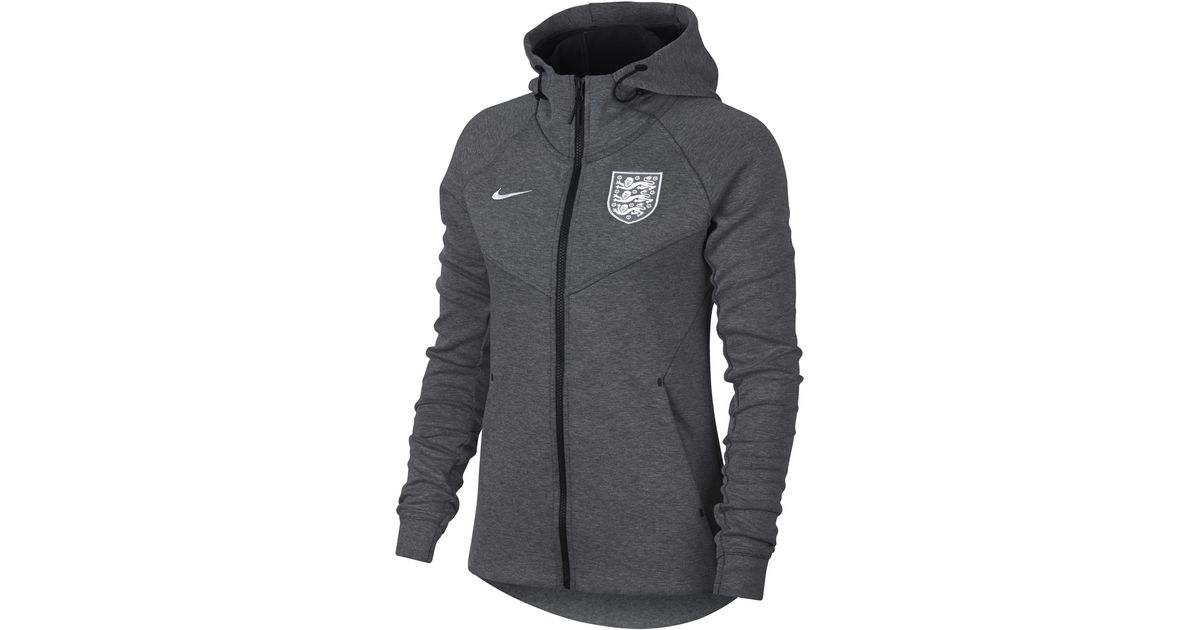 Nike England Tech Fleece Full-zip Hoodie in Grey (Grey) - Lyst