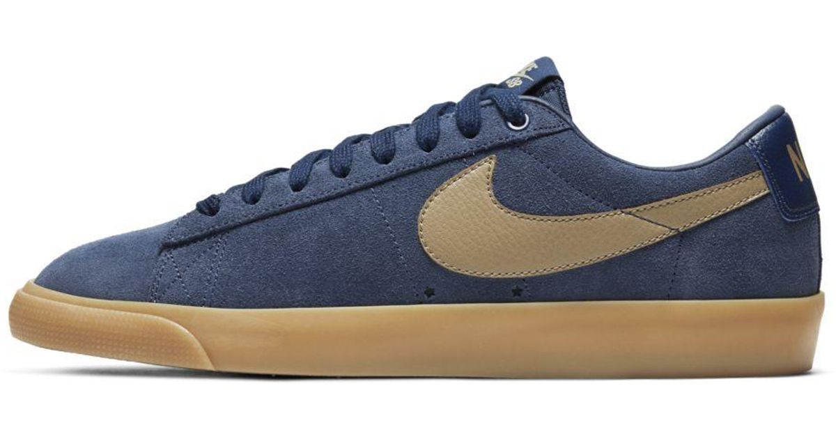 Nike Suede Sb Blazer Low Gt Skate Shoe In Blue For Men Lyst