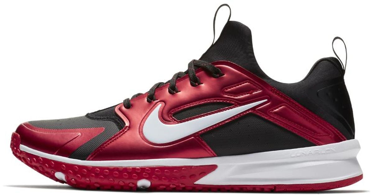 red nike baseball turf shoes