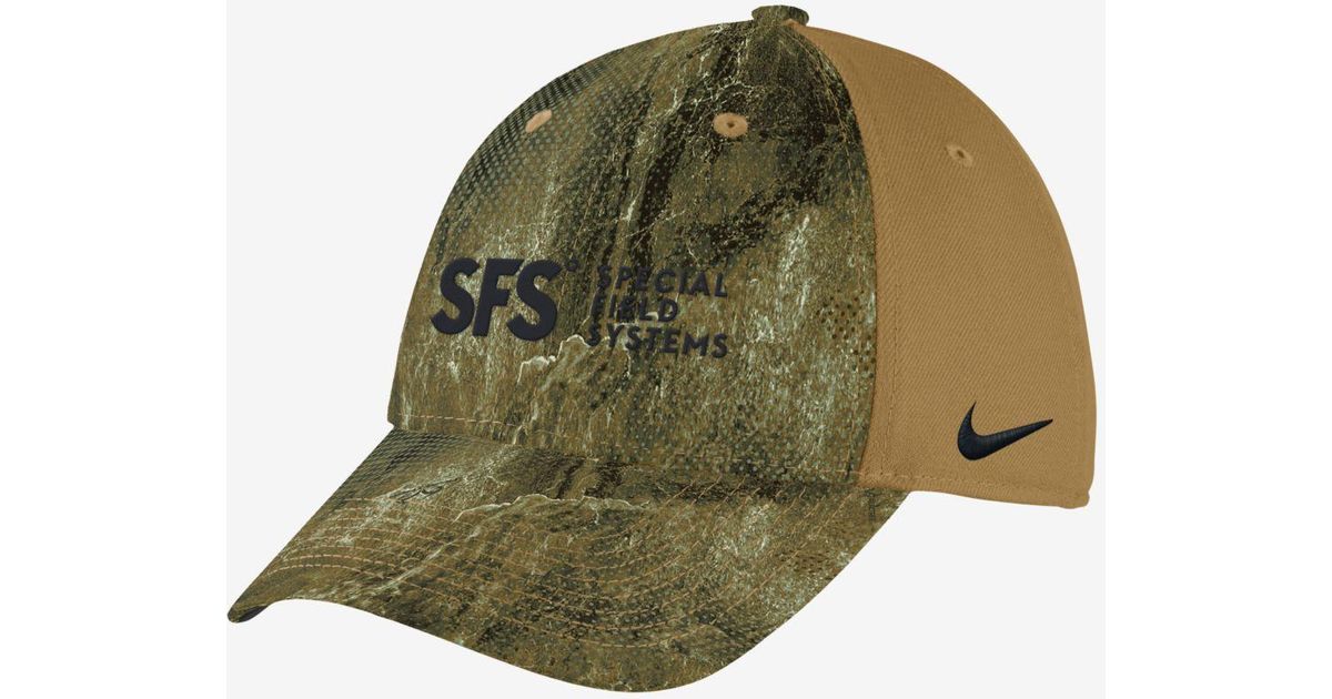 Nike Sfs Swoosh Flex Camo Hat in Green 