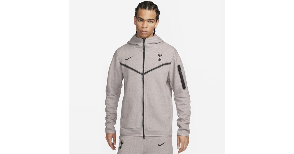 Nike Tottenham Hotspur Tech Fleece Windrunner Third Football Full-zip Hoodie  50% Sustainable Blends in Grey for Men | Lyst Australia